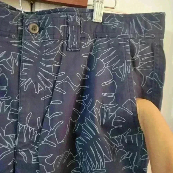 Brand New St JHON'S BAY Men's Shorts Size 38 Navy Blue with Leaves - Picture 6 of 10